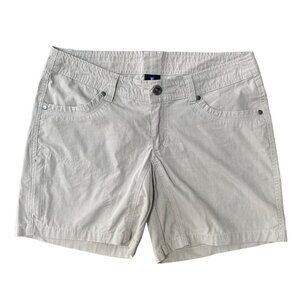 Kuhl Splash 5.5" Shorts Women’s Size 8 Hiking Stretch Mid Rise Tan Beige